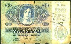 Geldschein 50 Kronen 